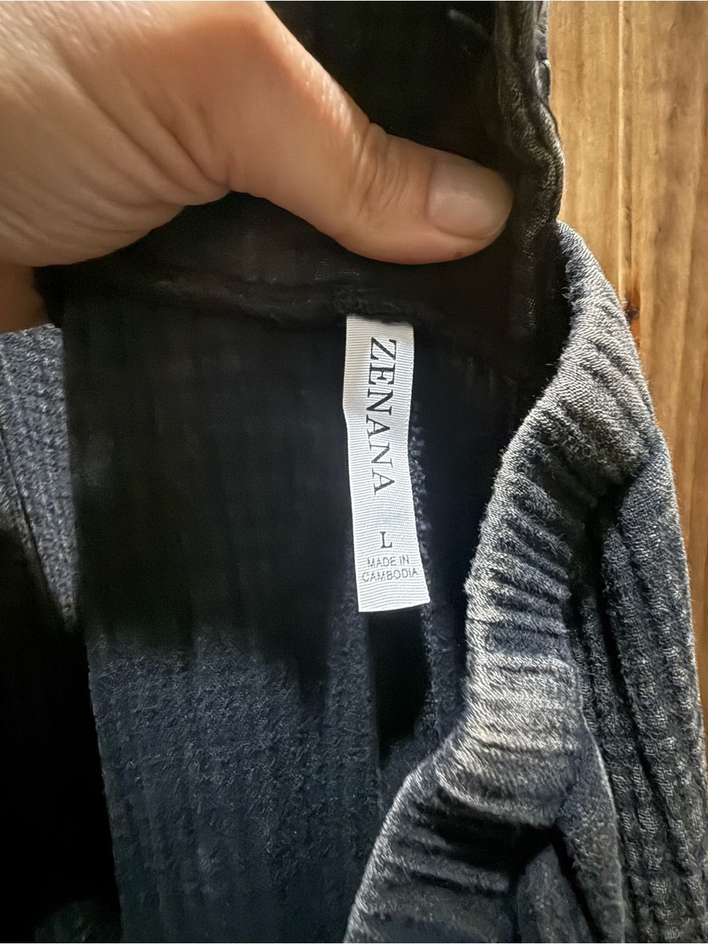 Zenana Outfitters Black Ribbed Cardigan - Picture 4 of 4